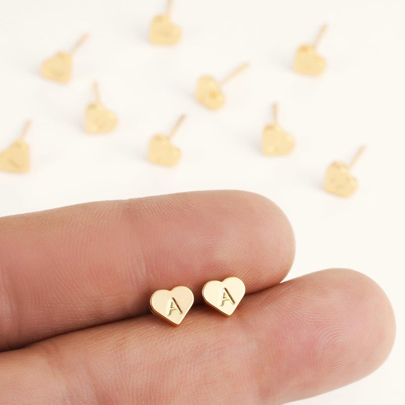 BLThing Store Heart Initial Earrings for Girls Kids Women - 18K Gold Filled Heart A-Z Initial Letter Earrings Teen Girls Gifts Trendy Stuff Birthday Gift for 5 6 7 8 9 10 Year Old Girl Gifts - Image 5